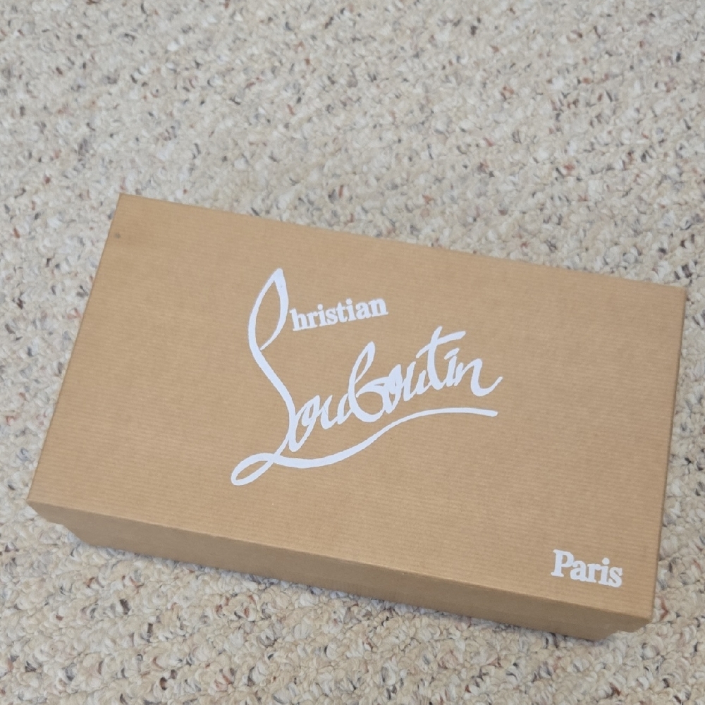 Christian Louboutin Tan Shoe Box with White Logo